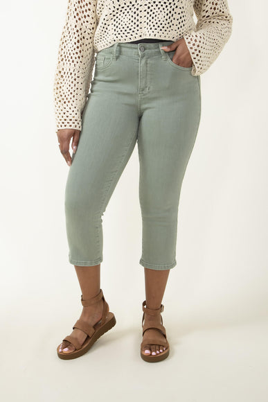 Judy Blue Mid Rise Capri Jeans for Women in Sage