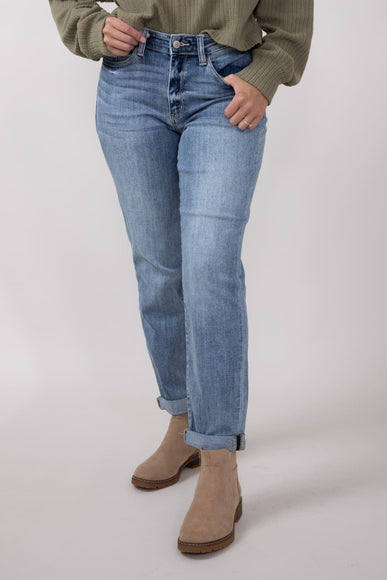 Judy Blue Mid Rise light Wash Boyfriend Jeans for Women