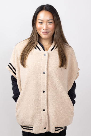 Sherpa Vest for Women in Camel 