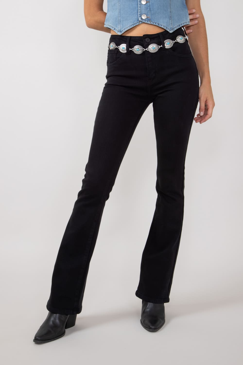 Offers black Kancan Flare Jeans