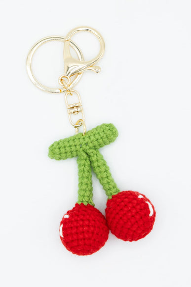 Knit Cherry Purse Charm in Gold