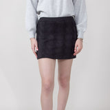 Cable Knit Sweater Mini Skirt for Women in Charcoal