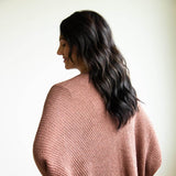 Shaker Stitch Cardigan for Women in Brick