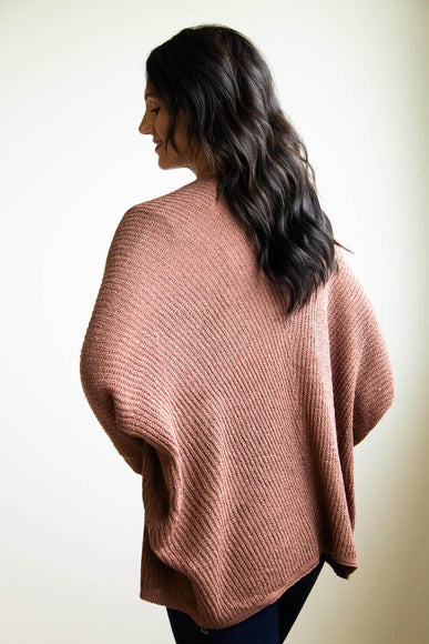 Shaker Stitch Cardigan for Women in Brick