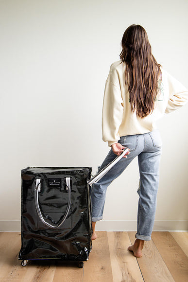 Simply Southern Rolling Tote Bag in Black