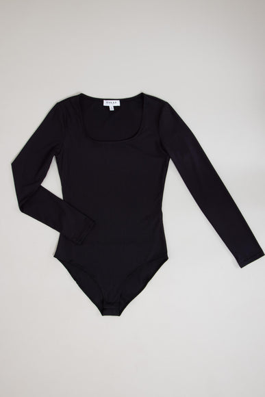 Long Sleeve Bodysuit for Women in Black