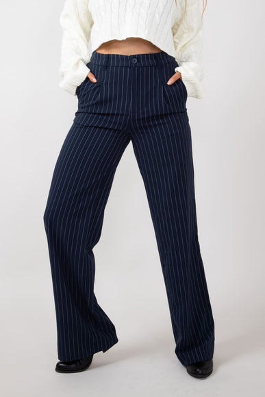 Love Tree Striped Pants for Women in Navy