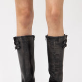 MIA Franco Buckle Tall Boots for Women in Black