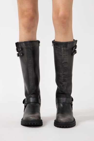 MIA Franco Buckle Tall Boots for Women in Black