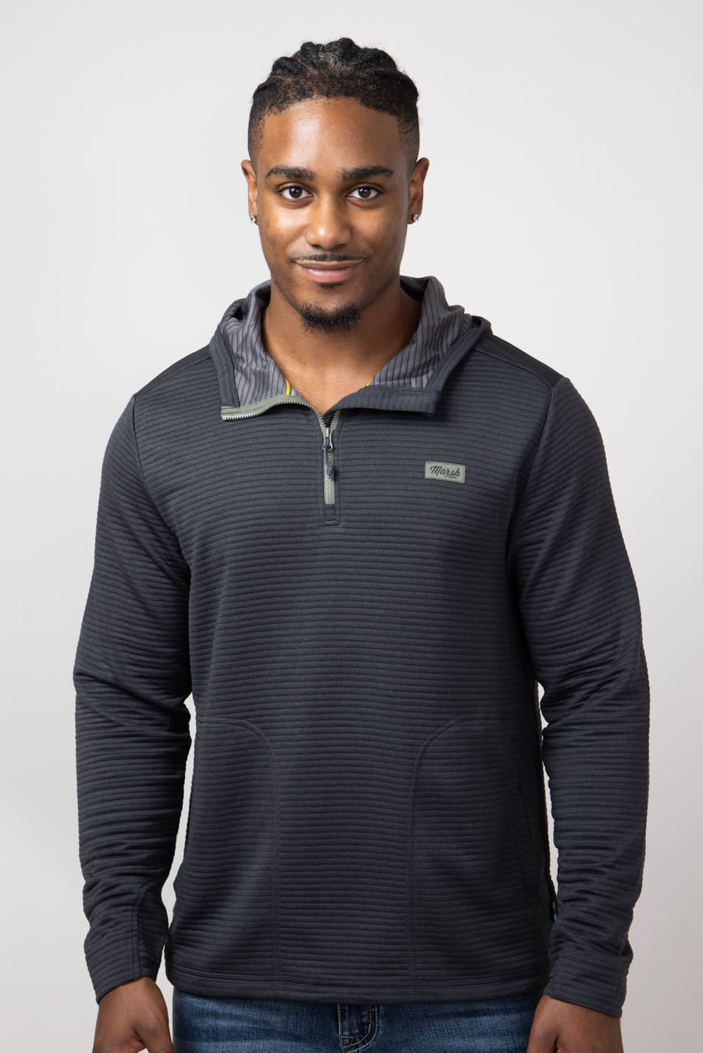 Marsh Wear Sullivan Tech Hoodie for Men in Black MWF1025 BLK Glik s