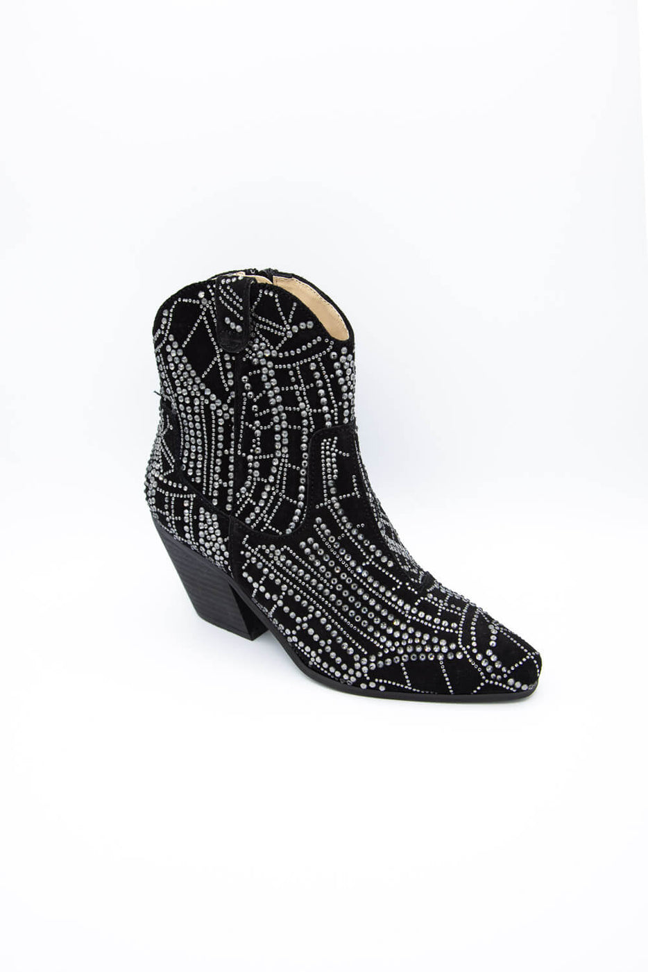 Womens black cowboy 2024 boots with rhinestones