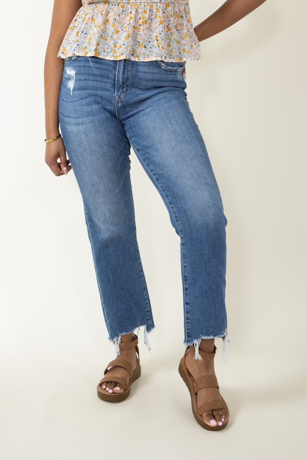 Grlfrnd 2024 Blue Mica Crop Jeans