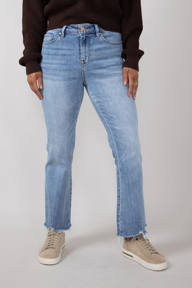 Mica High Rise Crop Flare Shark Hem Jeans for Women