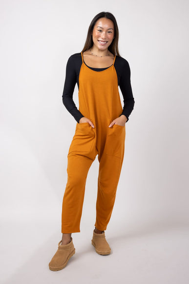  Outer Pocket Onesie for Women in Butterscotch 