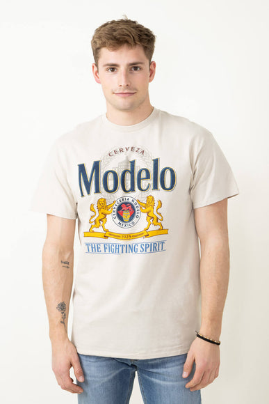 Modelo Lion Logo T-Shirt for Men in Ivory | 35-301/305-85-WHT – Glik's