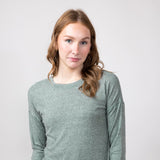 Mono B Hatchi Brushed Crewneck for Women in Dark Olive