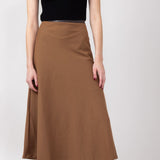 Mustard Seed Knit Maxi Skirt for Women in Peanut