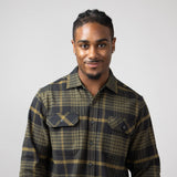 North River Brushed Button Down Shirt for Men in Ivy