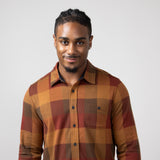 North River Knit Button Down Shirt for Men in Henna