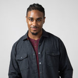 North River Suede Cotton Shirt Jacket for Men in Charcoal Heather