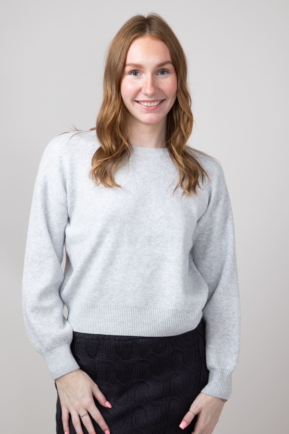 Olive Oak Crewneck Sweater for Women in Grey at Glik s L