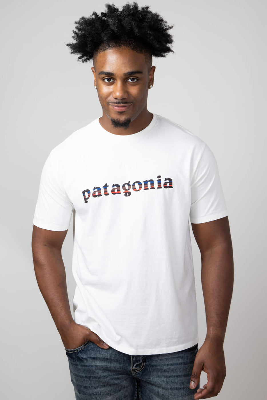 Patagonia logo t shirt best sale