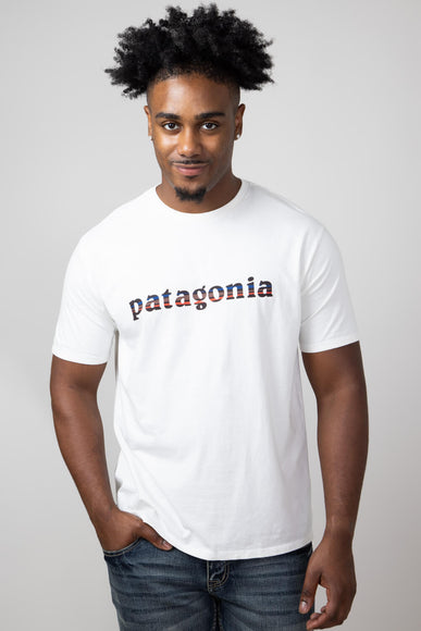 Patagonia Men’s ’73 Logo T-Shirt in Birch White