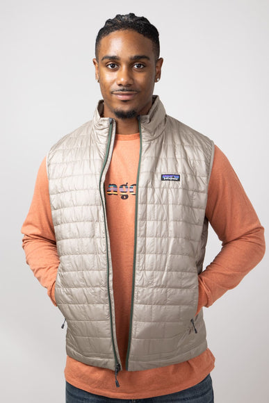 Patagonia Men's Nano Puff Vest in Seabird Grey