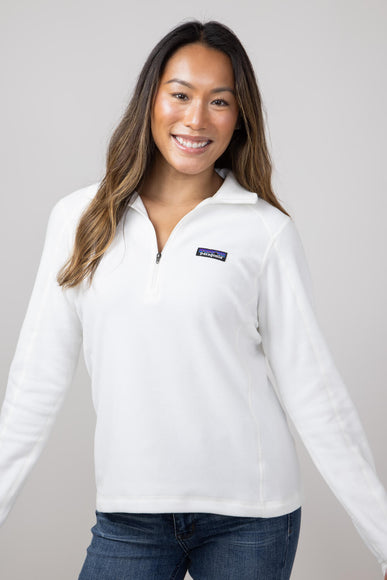 Patagonia Women’s Micro D Quarter Zip in Birch White