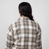 Plaid Woven Top for Women in Olive