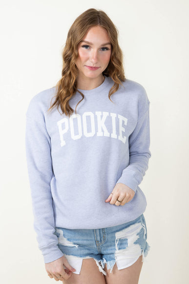 Pookie Graphic Sweatshirt for Women in Light Blue | OT2402L2756-LIGHTBLUE