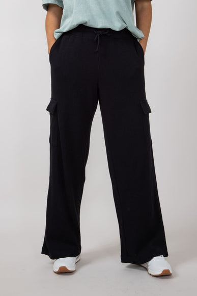 Willa Wide Leg Cargo Pants for Women in Black