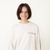 1897 Active Don’t Know Don’t Care Sweatshirt for Women in Beige Fossil