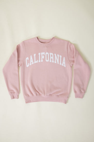 Youth Oversized California Graphic Sweatshirt for Girls in Pink