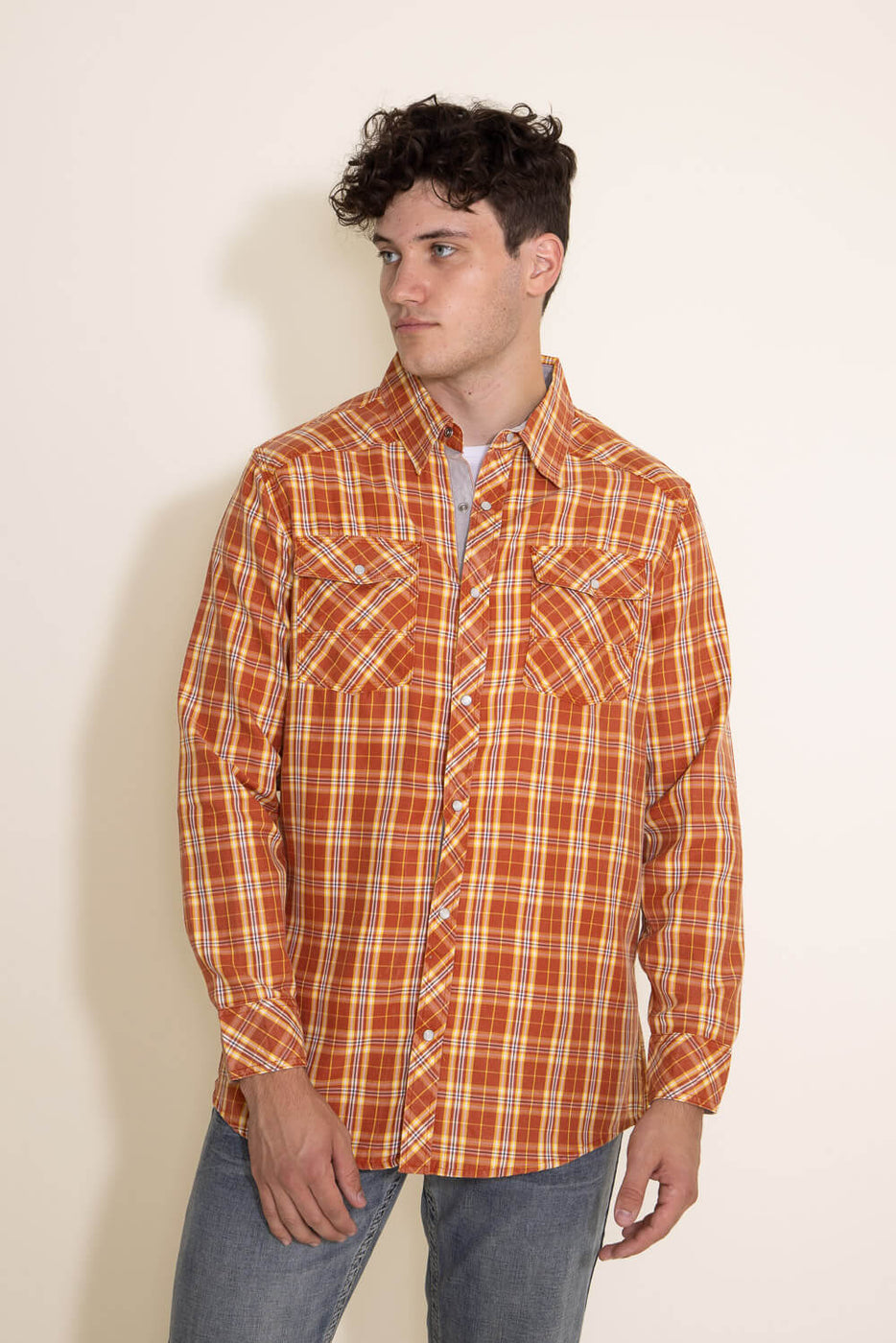 Flag & Anthem Belhaven Double Layer Plaid Shirt for Men in Red