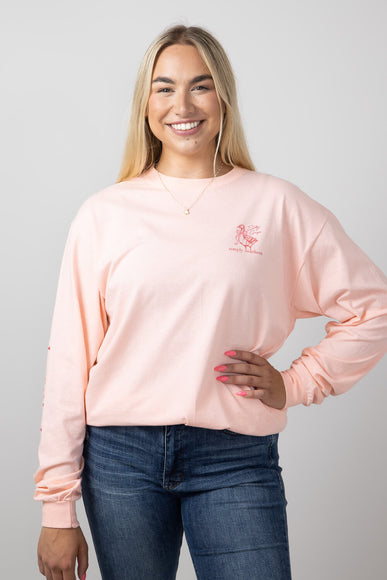 Simply Southern Shirts Long Sleeve Silly Goose for Women in Reef