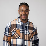 Sherpa Lined Flannel Shacket for Men in Tims