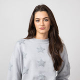 Simply Southern Cropped Star Sweater for Women in Grey