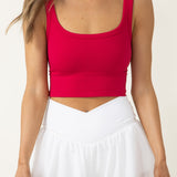 Simply Southern Cross Waistband Shorts for Women in White