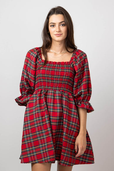 Simply Southern Holiday Dress for Women in Plaid