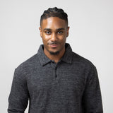 Simply Southern Knit Polo Shirt for Men in Charcoal