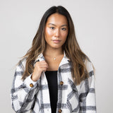 Simply Southern Plaid Shacket for Women in Brush