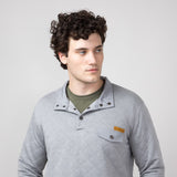 Simply Southern Quilted Pullover for Men in Ash