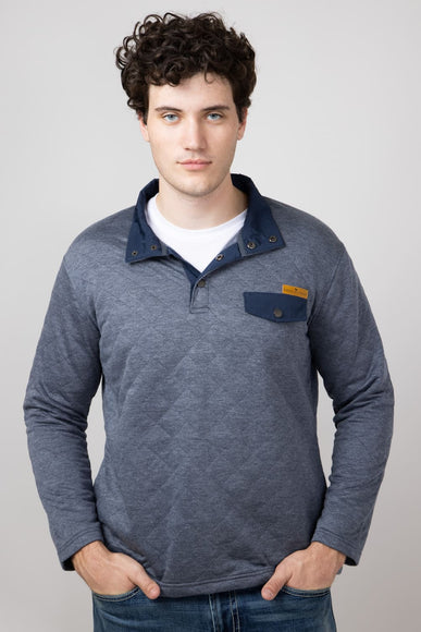 Simply Southern Quilted Pullover for Men in Slate