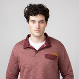 Simply Southern Quilted Pullover for Men in Garnet