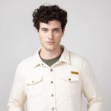 Simply Southern Quilted Shacket for Men in Beige