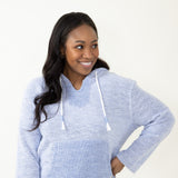 Simply Southern Terry Rope Hoodie for Women in Blue