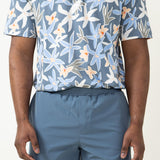 Simply Southern Tropical Lined Shorts for Men in Blue