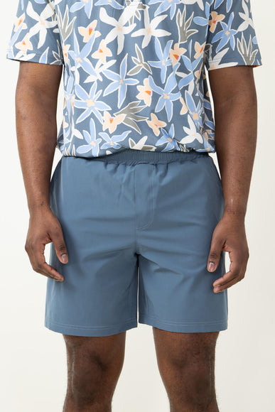 Simply Southern Tropical Lined Shorts for Men in Blue