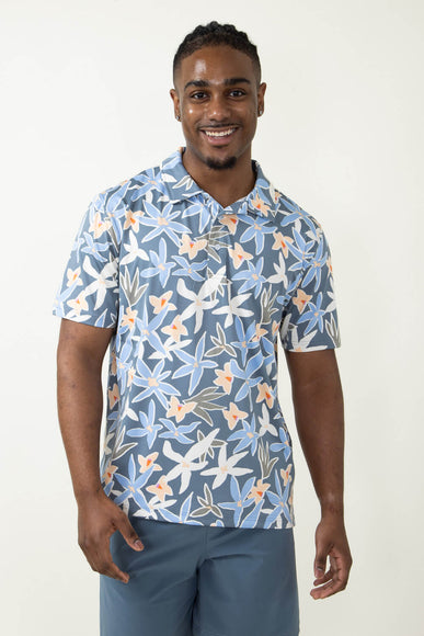 Simply Southern Tropical Polo for Men in Navy Blue